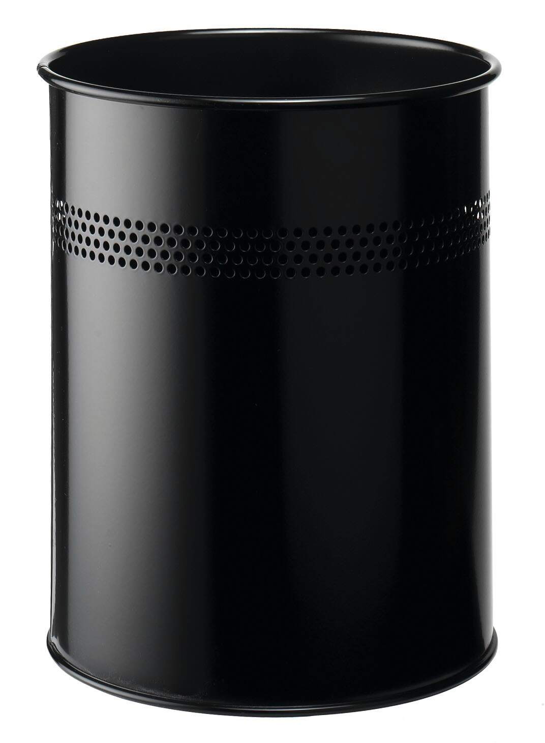 Durable Round Metal Perforated Waste Bin | Scratch Resistant Steel | 15L