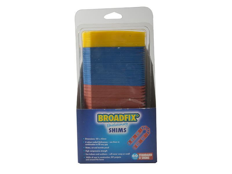 Broadfix U-STA-C60-UK Standard U-Shim Mixed Clam (Pack 60)