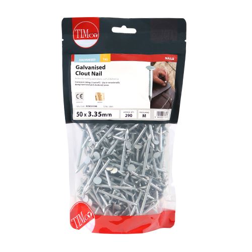 TIMCO Clout Nail - Galvanised 50 x 3.35 Pack 1