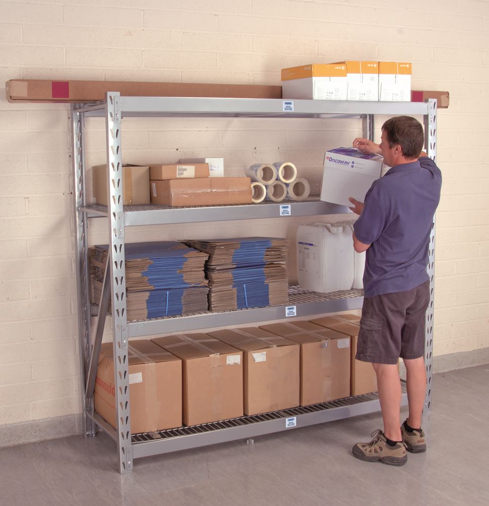 Draper 4SHELF METAL UNIT 195X61X183CM 05227 Heavy Duty Steel 4 Shelving Unit