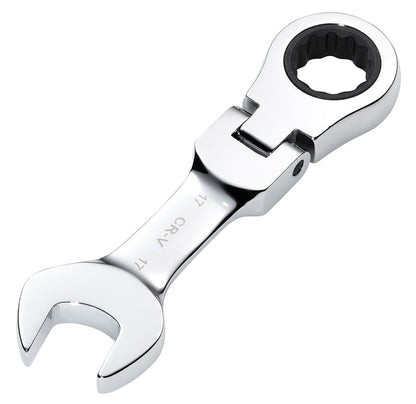 Draper 17MM STUBBY FLEX RACT. SPANNER 27977 27977 HI-TORQÂ® Metric Stubby Flexible Head Ratchet Combination Spanner
