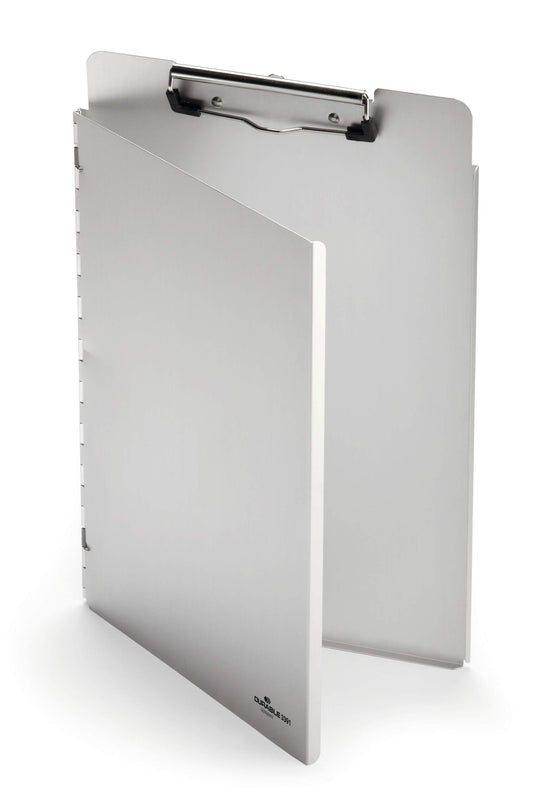 Durable Premium Recycled Aluminium Metal Clipboard with Cover | A4 Silver