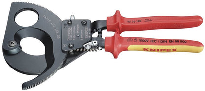 Draper 250MM CABLE CUTTER HD. VDE 57677 VDE Fully Insulated Ratchet Action Cable Cutters