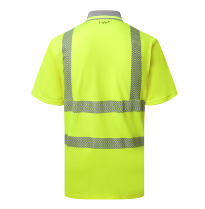 Pulsar Hi Vis Short Sleeve Polo Shirt Yellow sz M High Visibility Workwear