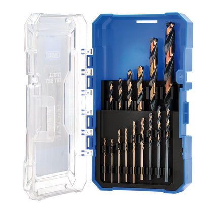 09103 Draper HSS Turbo Titanium Drill Bit Set (15 Piece) DBTS5 Titanium Drill Bits Professional Trade DIY Workshop Garage Use