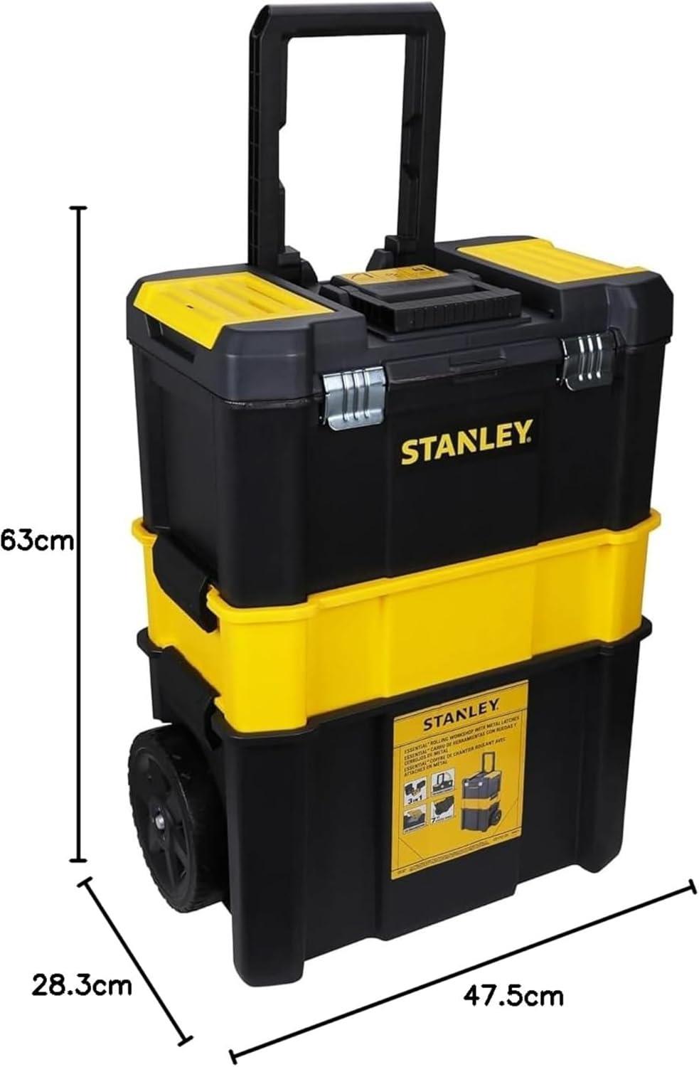 Stanley Essential Rolling Workshop Tool Box Mobile Storage Organiser STST1-80151