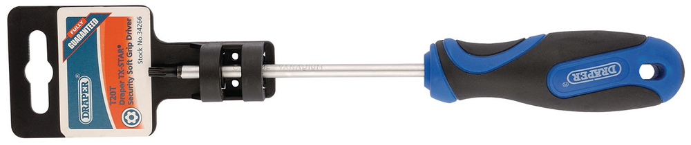 Draper T20X100TX-TAMPERPROOF S/D-PKD 34266 Draper TX-STARÂ® Soft Grip Security Screwdrivers