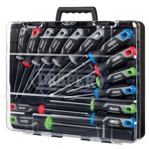 Draper SET 7 - 14PC SET - REGULAR (L) Soft Grip Screwdriver Set with Draper TX-STARÂ® (14 Piece)