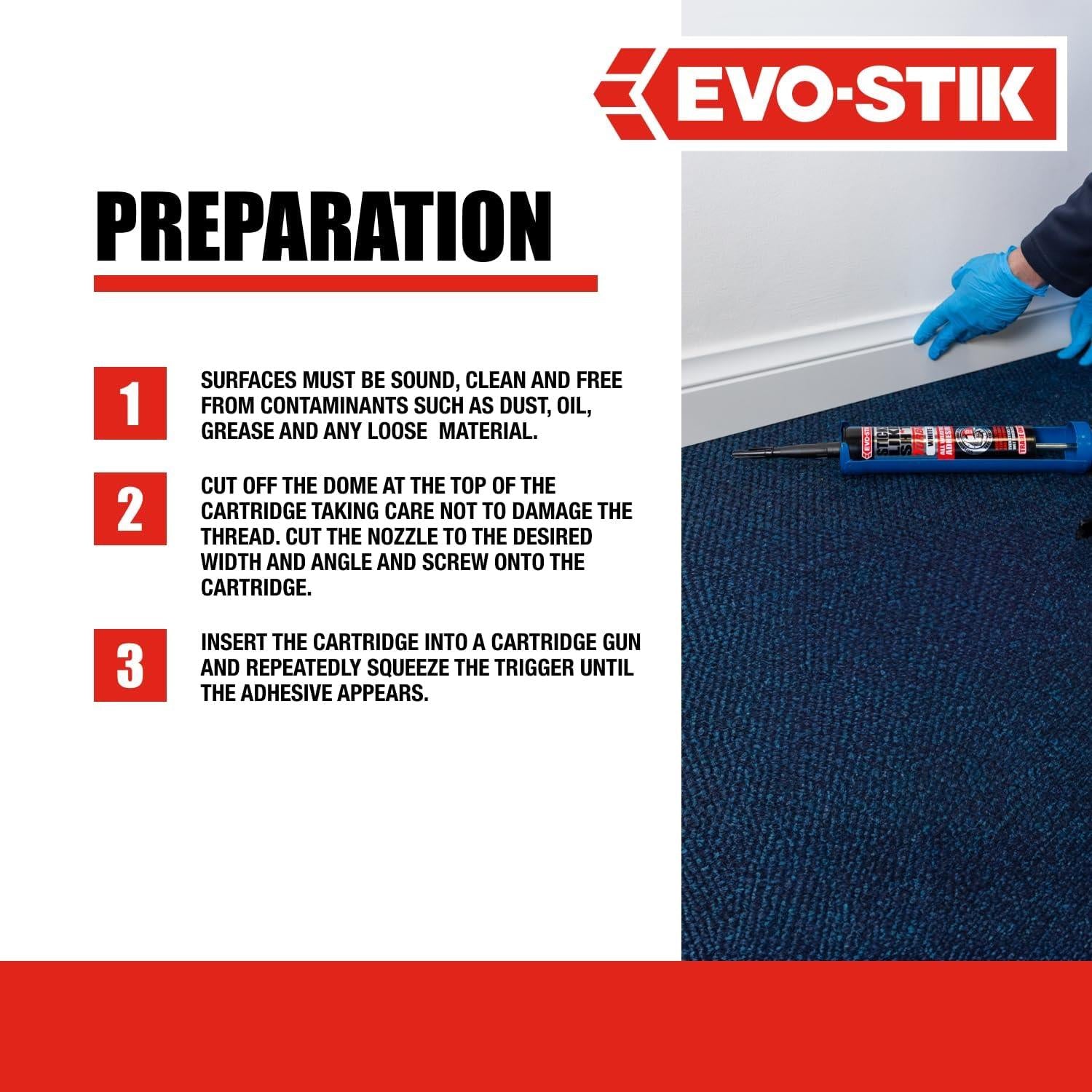 EVO-STIK Sticks Like Sh*t Turbo Adhesive, White , All Weather, Fast Setting, Extreme Temperature & Movement Resistant, 290ml