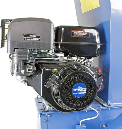 Hyundai HYCH1400 Petrol Wood Chipper 420cc 102mm 4-Stroke Garden Shredder Mulcher Garden Shredder Mulcher