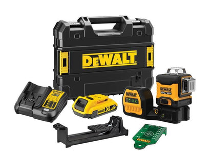 DeWalt DCE089D1G18-GB DCE089D1G18 3 x 360 Green Multi-Line Laser 12/18V 1 x 2.0Ah Li-ion