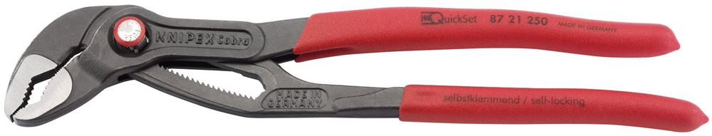 Draper QUICKSET COBRA DIPPED 250MM 53952 CobraÂ® QuickSet Waterpump Pliers