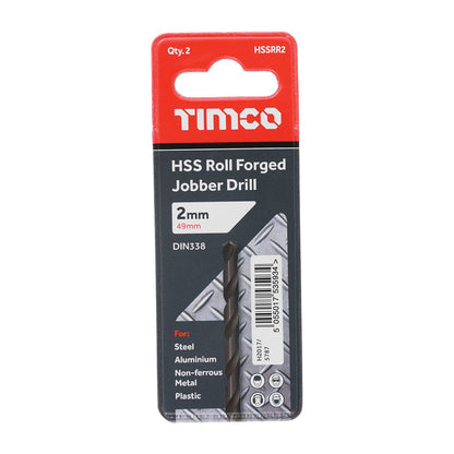 TIMCO HSS-R Jobber Drill Bit 2.0mm Pack 10