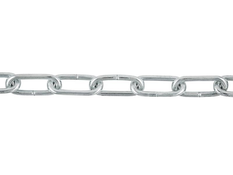 Faithfull FAICHCUT60Z Zinc Plated Chain 6mm x 2.5m - Max Load 250kg |