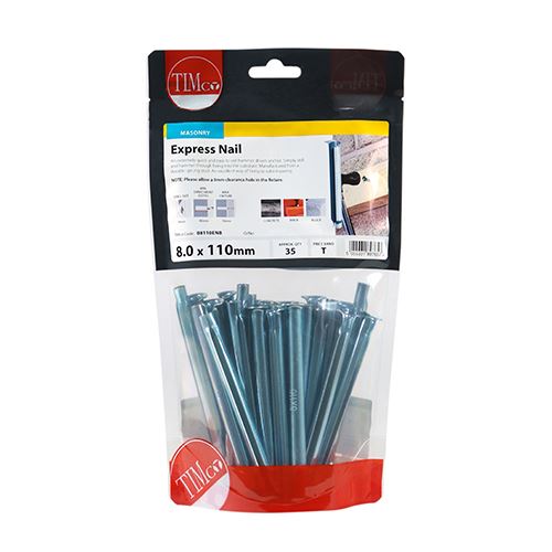 TIMCO Express Nail - BZP 8.0 x 110 Silver Pack 35