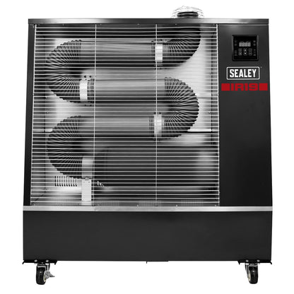 Sealey IR19 Industrial Infrared Diesel Heater 19kW | 64,000Btu/hr(19kW), 80W, 230V~50Hz, Thermostat, Timer, Wheels, Overheat Protection