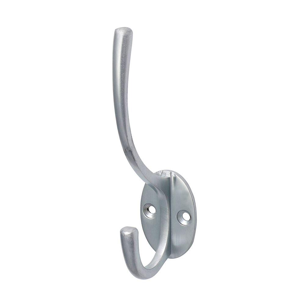 TIMCO Hat & Coat Hook Sat. Chrome 125 x 32mm Pack 1