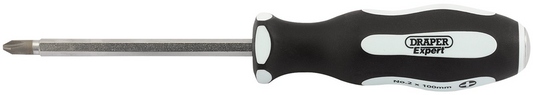 Draper NO.2X100MM POUNDTHRU CROSS S/D 35223 Pound Thru' Cross Slot Soft Grip Screwdrivers