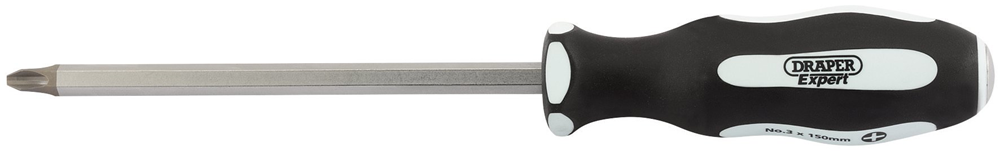 Draper NO.3X150MM POUNDTHRU CROSS S/D 35225 Pound Thru' Cross Slot Soft Grip Screwdrivers