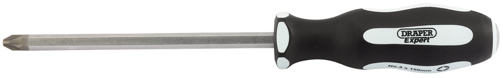 Draper NO.3X150MM POUND THRU PZ S/D 35232 Pound Thru' PZ TYPE Soft Grip Screwdrivers