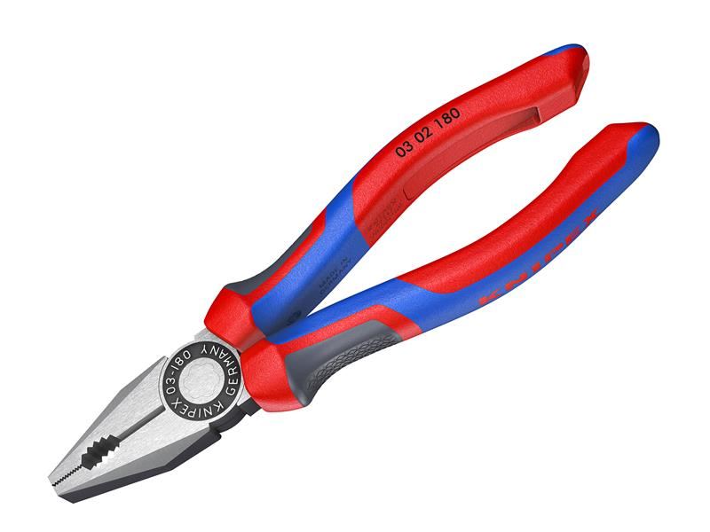 Knipex 03 02 180 SB Combination Pliers Multi-Component Grip 180mm (7in)