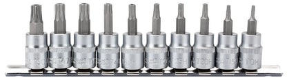 Draper TX-STAR SEC 10PC 3/8 SOCK BIT 16332 Draper TX-STARÂ® Security Socket Bit Set, 3/8" Sq. Dr., 48mm (10 Piece)