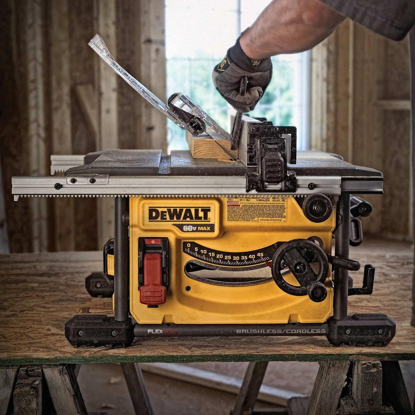 DEWALT 54V XR FlexVolt Table Saw 210mm Brushless 2x2Ah DCS7485T2-GB