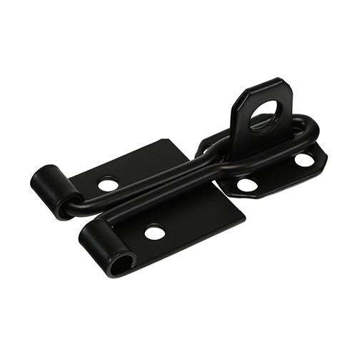 TIMCO Wire Pattern Hasp-Staple Black 4" Black Pack 1