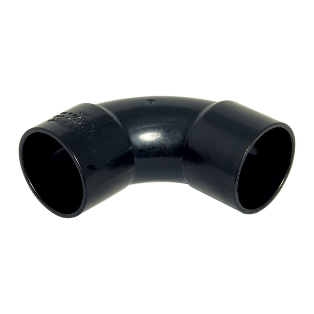 50MM WASTE - 2" 87.5 � SWEPT BEND SOLVENT BLACK