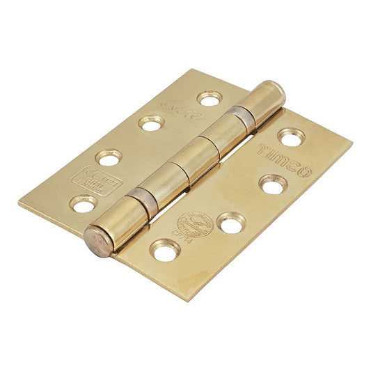 TIMCO 11 Fire Door Hinge E/Brass 102 x 76 x 2.6 Pack 2