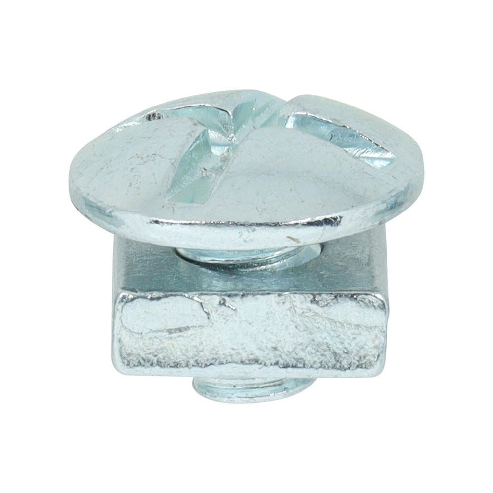 TIMCO Roofing Bolt & SQ Nut Zinc M6 x 8 Silver Pack 200