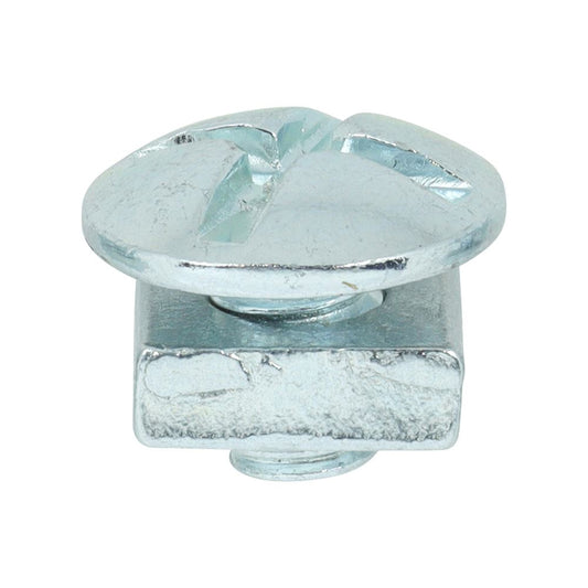 TIMCO Roofing Bolt & SQ Nut Zinc M6 x 8 Silver Pack 200