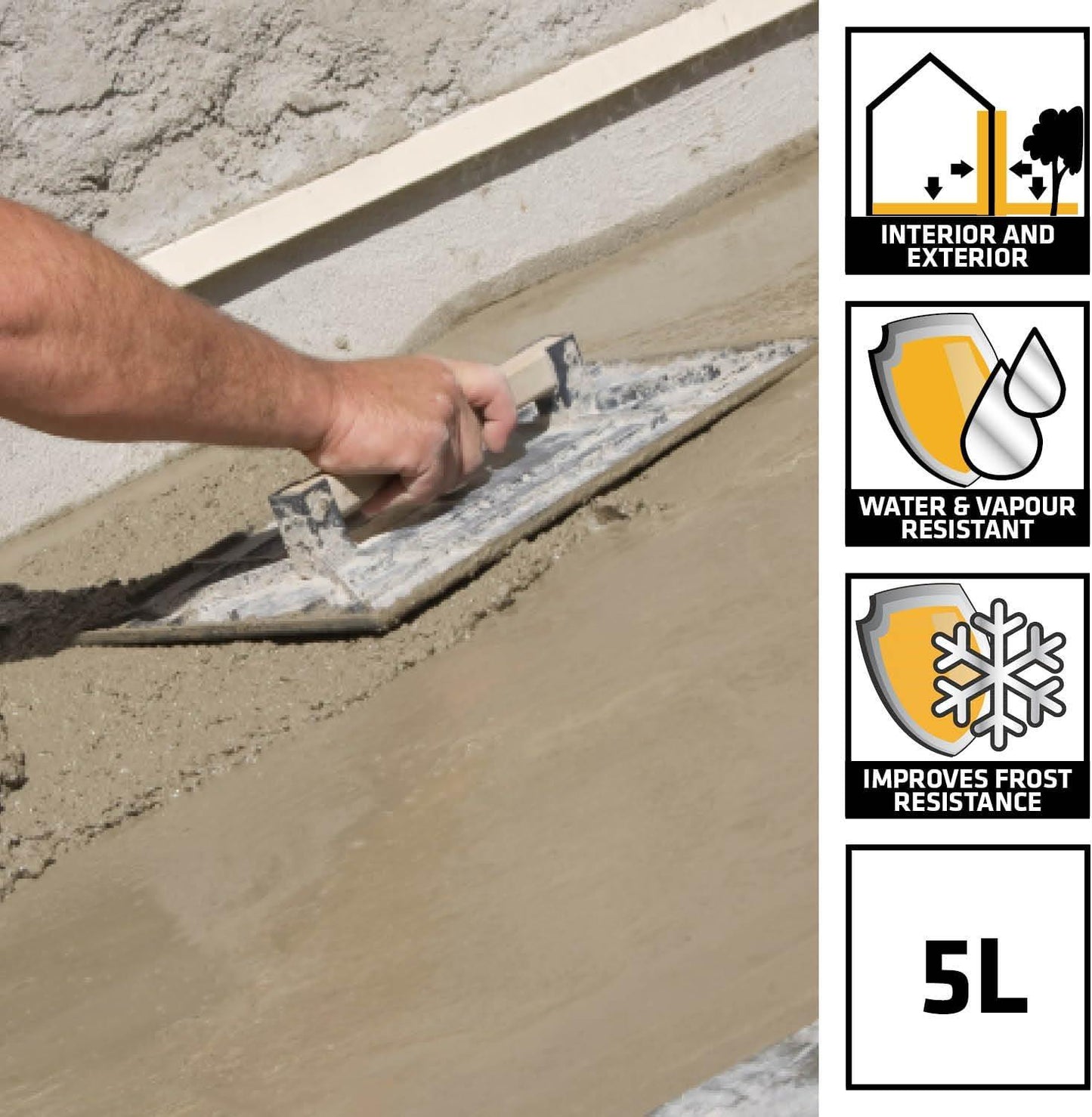 SikaBond SBR+ Waterproof Bonding Agent & Mortar Admixture 5L Plaster Render Concrete