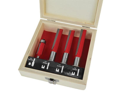 Faithfull FAIRBSKWJ Router Bit Set for Worktop Jig, 4 Piece |