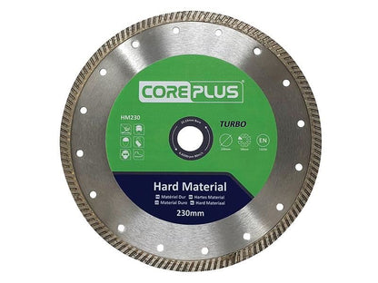 CorePlus CORDBHM230 HM230 Hard Material Turbo Diamond Blade 230mm