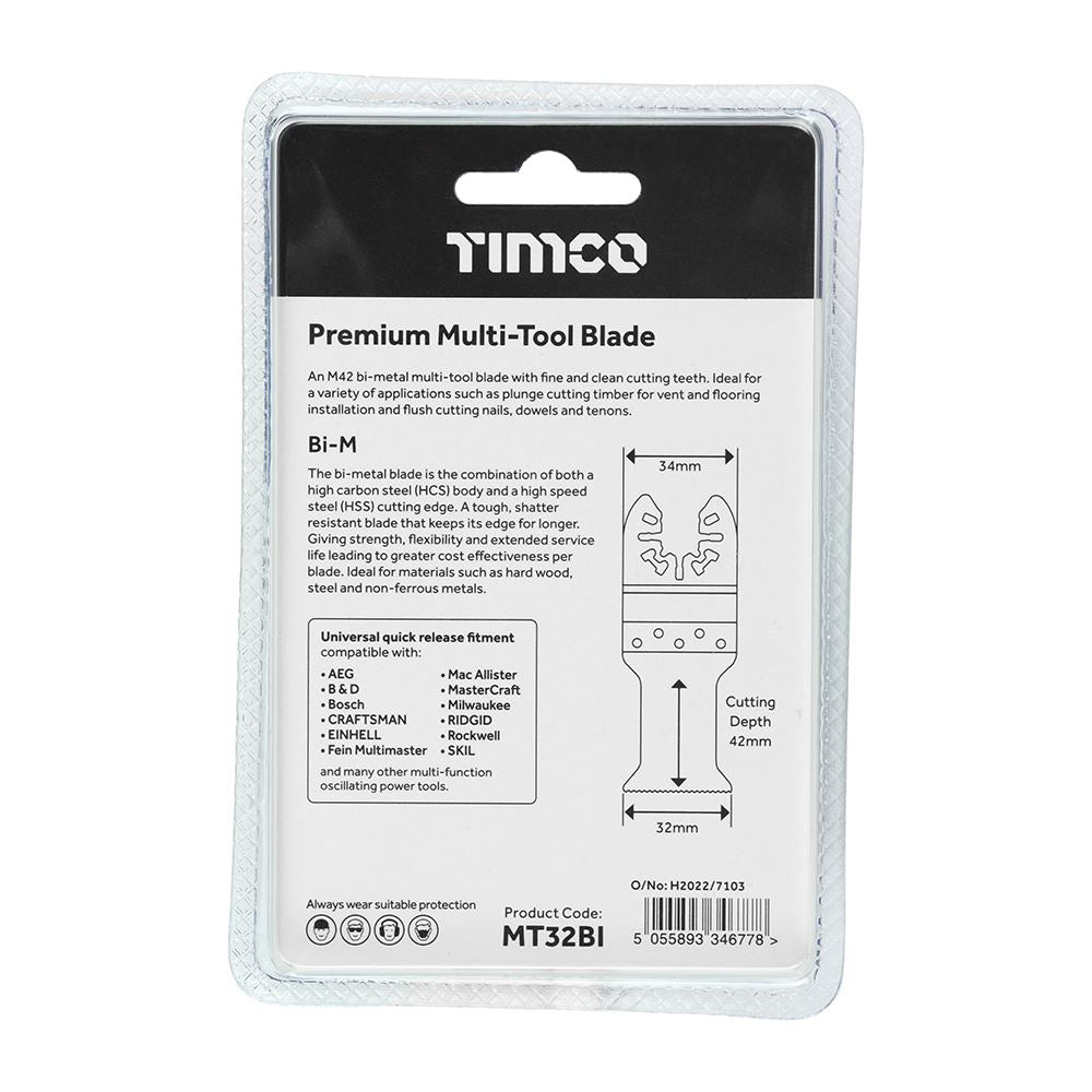 TIMCO Premium MTool Blade Straight 32mm Pack 1