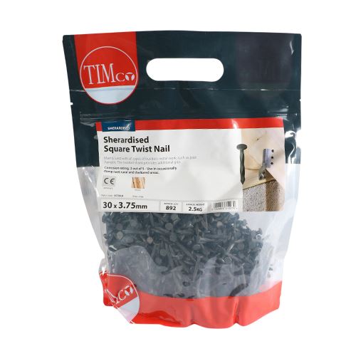TIMCO Square Twist Nail- Sherardised 30 x 3.75 Pack 2.5