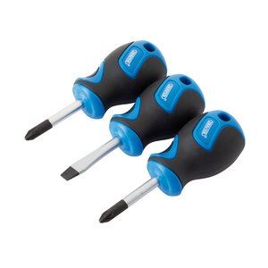 Draper 3PC S/GRIP STUBBY S.DRIVER SET 32604 Stubby Soft Grip Screwdriver Set (3 Piece)