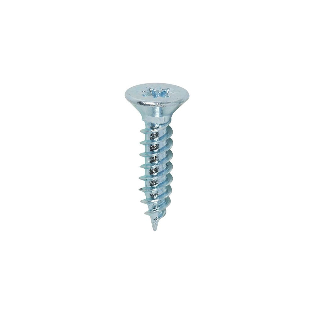 TIMCO Twin Woodscrew PZ1 CSK Zinc 4 x 1/2 Silver Pack 200