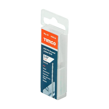 TIMCO HSS-G Jobber Drill Bit M2 1/8" Pack 10