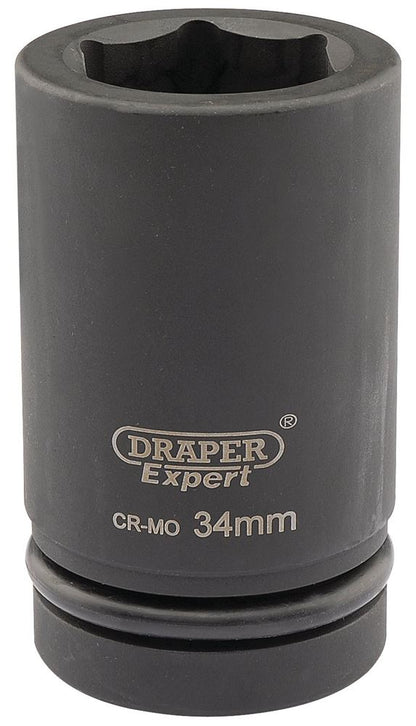 Draper 34MM IMP.DEEP SCKET 1DR 05148 HI-TORQÂ® Metric Deep Impact Sockets, 1" Sq. Dr.