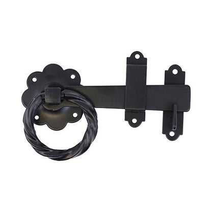 TIMCO Twisted Ring Gate Latch Black 6" Black Pack 1