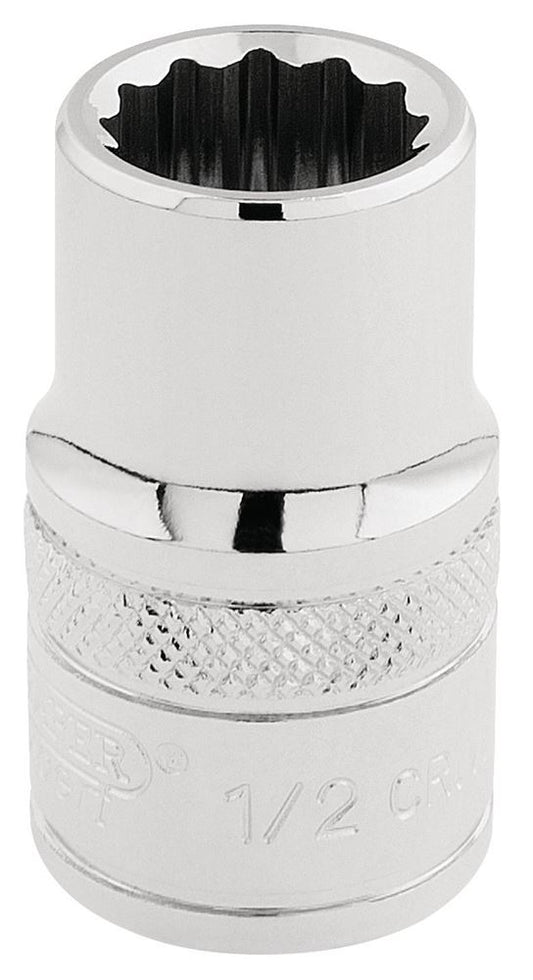 33608 Draper Expert Expert HI-TORQ 12 Point Socket, 1/2 Sq. Dr., 1/2 H-AF/B 1/2 Sockets Professional Trade DIY Workshop Garage Use