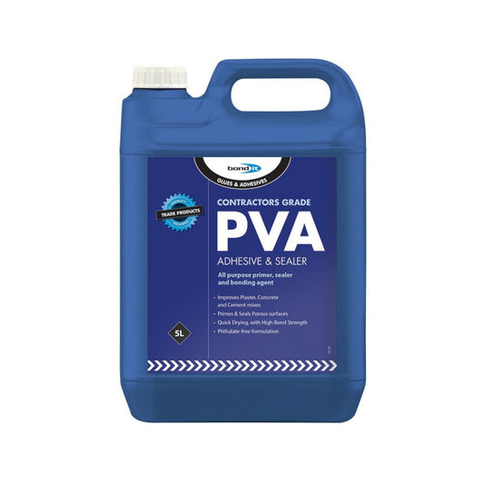 Contractors Grade PVA Adhesive Sealer Primer Glue Bonding Agent 5 Litres