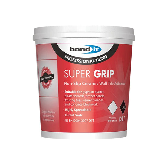 Bond It Super-Grip Tile Adhesive 1.5kg Off White BDTA08  /  D1T