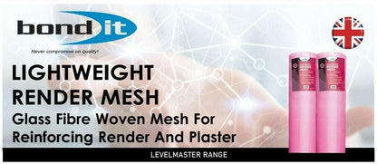 Bond It Render Mesh 160g/m2 Fibreglass Rendering Plastering Crack Repair 50sqm