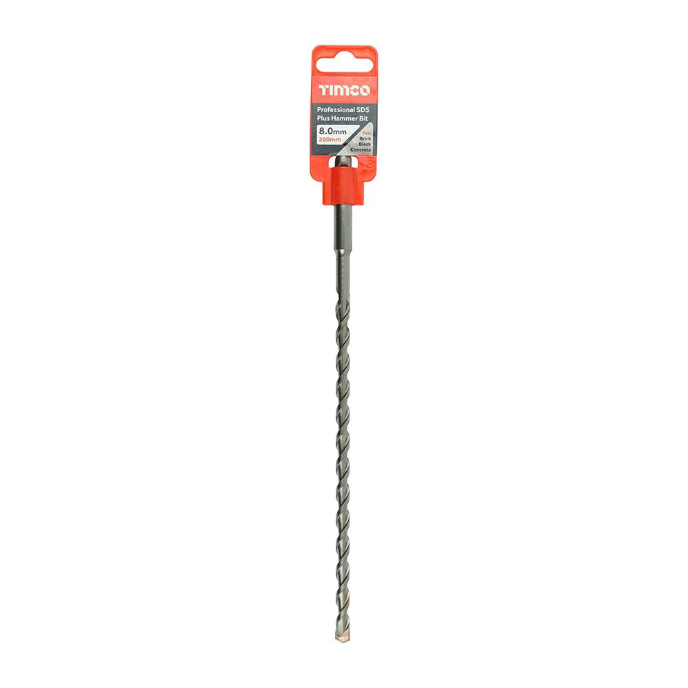 TIMCO Pro SDS Plus Hammer Bits (PGM) 8.0 x 260 Pack 1