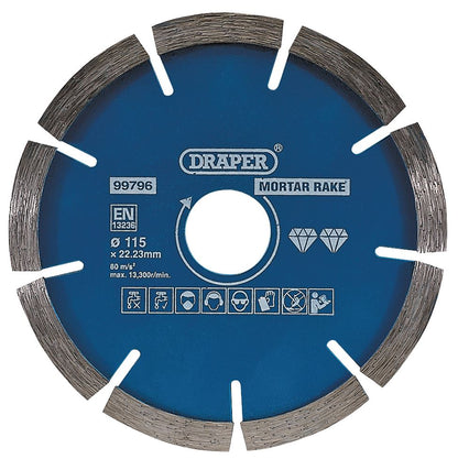 DRAPER 99796 - Mortar Raking Diamond Blade (115mm)