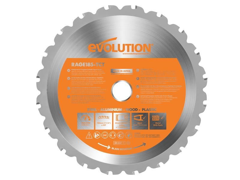 EVL Multi-Material Saw Blade 185 x 20mm x 20T