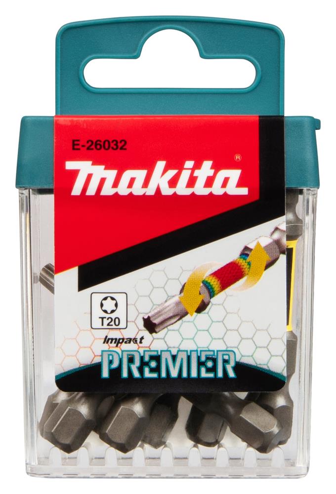 Makita T15,T20,T25 - 25mm,50mm Impact Premier Torsion Bit High Torque Screwdriver Bit
